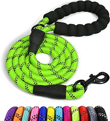 #ad Rope Dog Leash 4 FT with Comfortable Padded Handle Highly Reflective Threads... $14.05