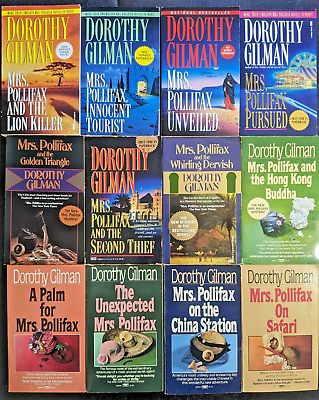 #ad Dorothy Gilman Mrs. Pollifax Series Titles 12 Book Lot Paperback Mystery Novels $23.99