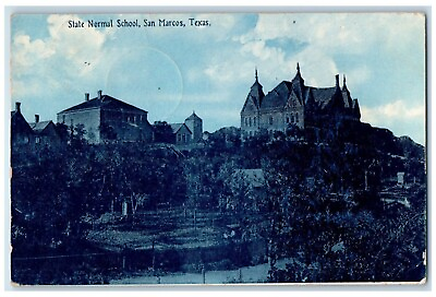 #ad c1910#x27;s State Normal School Building Campus San Marcos Texas TX Antique Postcard $14.98
