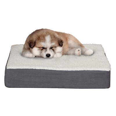 #ad Dog Bed 2 Layer Memory Foam with Machine Washable Sherpa Top Cover 20x15 Dog Bed $21.18