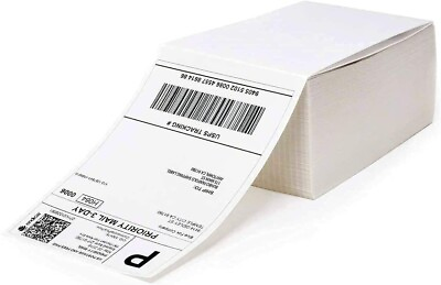 #ad 1000 4x6 Fanfold Thermal Labels Direct Shipping Label for Zebra Rollo Printers $18.95