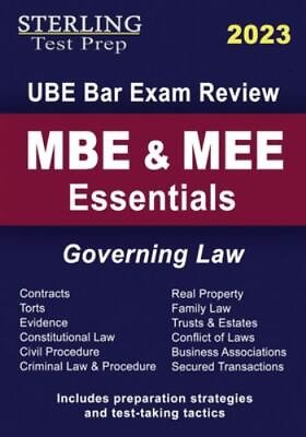 #ad MBE amp; MEE Essentials Governing Law: UBE Bar Exam Review by Sterling Test Prep $96.75