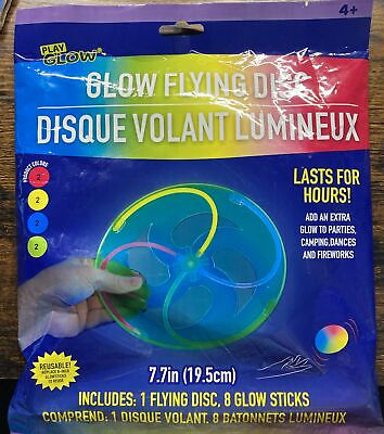 #ad Glow Stick Flying Frisbee Disc 7.7 inch Night Disk Play Night Glow Stick. B1 $12.99