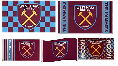 #ad West Ham United FC Official Football Club Flag 5ft x3ft Various Designs GBP 9.64