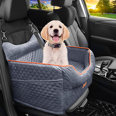 #ad Dog Car Seat Memory Foam Dog Booster Seat for Small Dogs up to 25Lbs Elevated $65.99