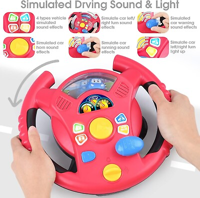 #ad Toy Steering Wheel for Toddler Upgraded Fun Kids Steering Wheel Educational Toy $20.99