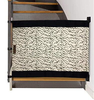 #ad The Stair Barrier Baby and Pet Gate: WIDE 43quot; to 52quot; Shades of Linen Black $271.76