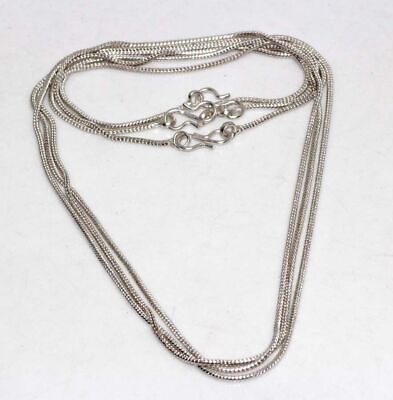 #ad 3 Pcs Lot Plain Silver Snake Chain 925 Silver Plated Necklace 18quot; Jewelry GW $5.99