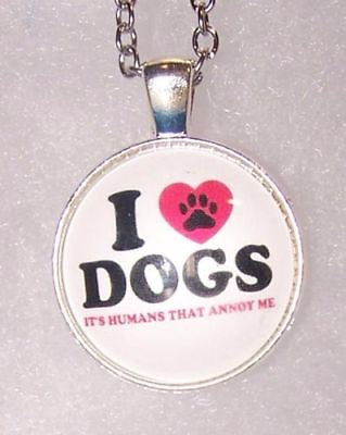 #ad DOG PET LOVE PAW PUPPY HANDMADE charm pendant Silver Necklace $18.88