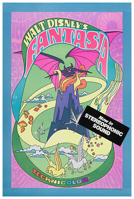 #ad Fantasia Disney Movie Poster 1969 US Re Release $10.99