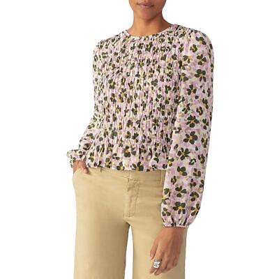 #ad Sanctuary Womens Smocked Back Keyhole Floral Print Blouse Shirt BHFO 0630 $28.99