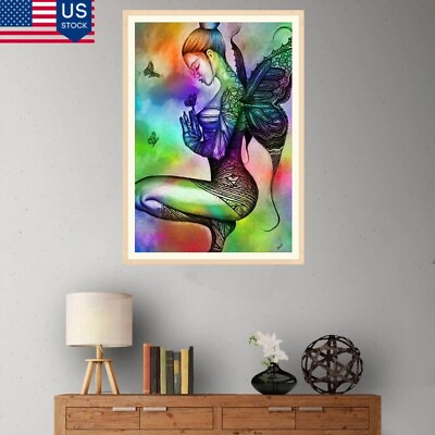 #ad 5D Embroidery Paintings Rhinestone Pasted DIY Diamond Painting Cross Stitch $8.69