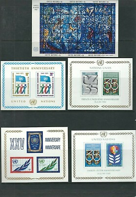 #ad United Nations Souvenir Sheets . Mint $7.00
