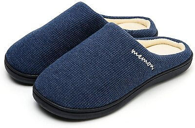#ad Woman Man House Slippers Unisex Cotton Memory Foam Indoor Slipper Indoor Out $7.99