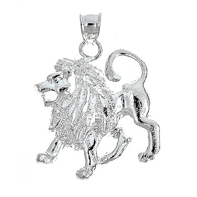 #ad .925 Sterling Silver Leo Pendant Made in USA 9 Grams $38.00