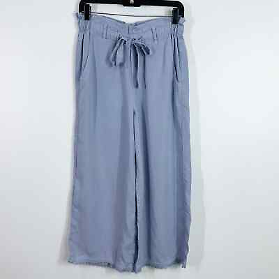 #ad Bella Dahl frayed hem cropped chambray pants size XS $39.95