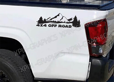 #ad 2x 4x4 Off Road Sticker Decal Truck Bed Side Fits Toyota Tacoma Tundra $15.99
