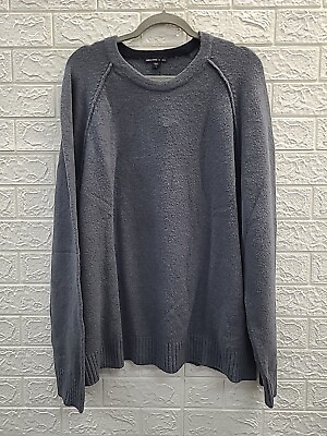 #ad New James PerseLong Sleeve Pullover Bayshore Cashmere Blend Gray Sweater Size 4 $359.99