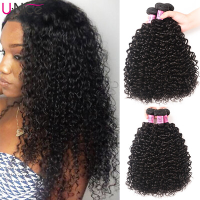 #ad UNice Hair Brazilian Curly Bundles Human Hair Extensions Virgin Hair Weaves Weft $42.84