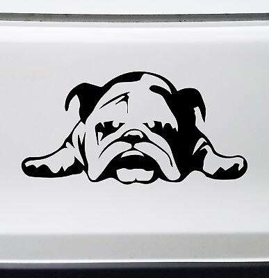 #ad BULLDOG Vinyl Decal V4 English Bully Dog Puppy American Die Cut Sticker $4.99