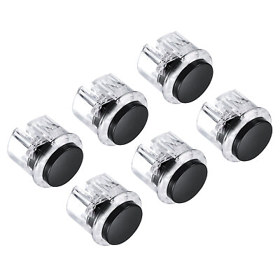 #ad Mounting Hole Momentary Game Push Button Switch 30mm Black 6Pcs $11.52