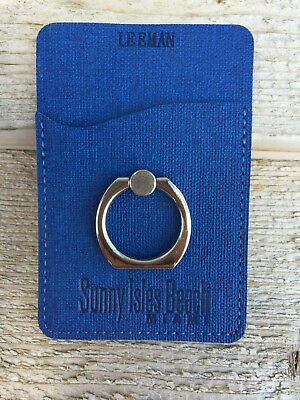 #ad LEEMAN NY Sunny Isles Beach Tuscany Blue Card Holder Phone Miami Free Shipping $24.99