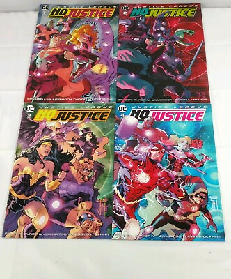 #ad DC Comics Justice League No Justice Complete Run Issues #1 4 Comic Book Lot $4.00