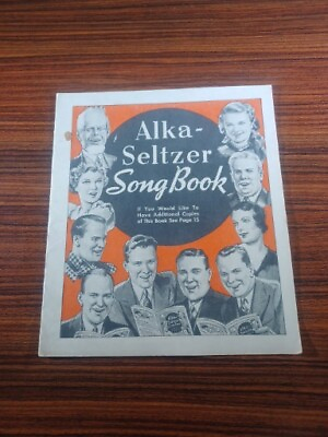 #ad Alka Seltzer Song Book 1937 Booklet Miles $2.49