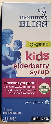 #ad Kids 1 12 Yrs Organic Elderberry Syrup Immunity Boost 3 Fl Ex 10 2024 $9.75