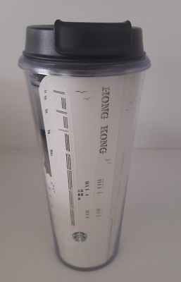 #ad Starbucks Hong Kong Plastic Cup Tumbler Screw on lid Double Walled 16 oz NEW $44.00