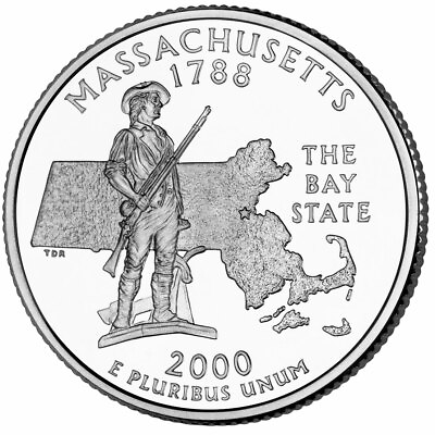 #ad 2000 P Massachussetts State Quarter $1.45