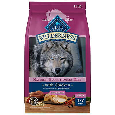 #ad Blue Buffalo Wilderness Small Breed Dry Dog Food Plus Wholesome Grains $20.98