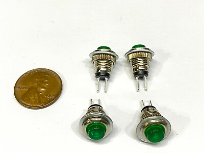 #ad 4 Pieces Green 8mm on off MOMENTARY N O normally open PUSH BUTTON SWITCH DC E31 $9.10
