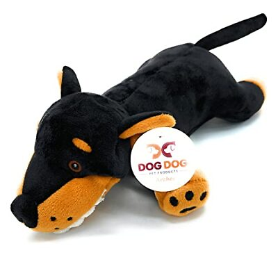 #ad Durable Plush Toy Black and Tan Dog Stuffed Animal with Floppy Ears Chew Toy ... $35.34