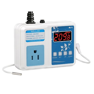 #ad 10A 110V 220V Digital Temperature Controller Temp Sensor Thermostat Control US $19.98