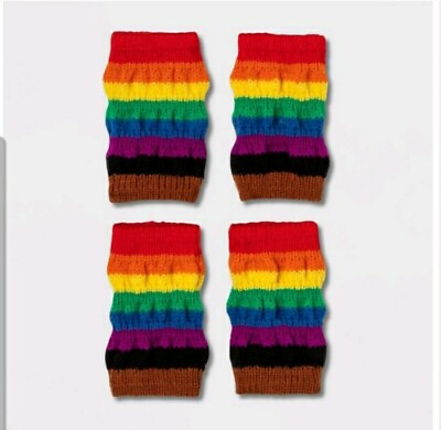 #TakePride Multicolored Rainbow Dog Cat Leg Warmers Size XX Small X Small $9.99