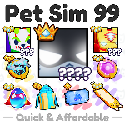 #ad 🟢ONLINE Pet Simulator 99 Huge Pets Gems Enchants Items LOWEST👍 $10.99