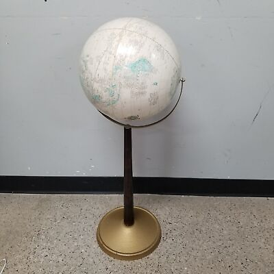 #ad Vintage 33quot; Tall Cram#x27;s Imperial World Globe on Wood Metal Stand PICKUP ONLY $49.99
