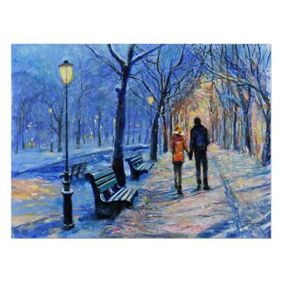 #ad Vadik Suljakov quot;Winter Walkquot; Original Oil Painting on Canvas Hand Signed Art $6000.00