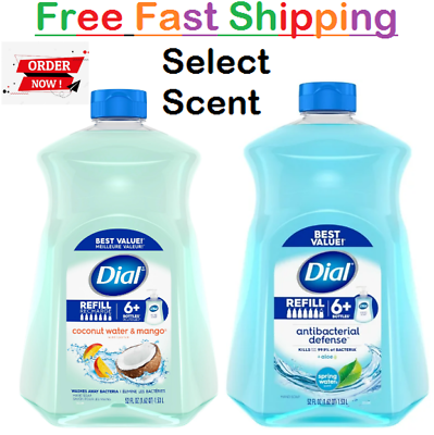 #ad Dial Antibacterial Liquid Hand Soap Refill Spring WaterCoconut Mango 52 fl oz. $9.50