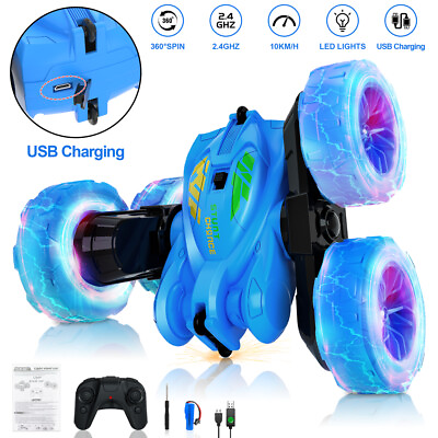 Pamp;C Remote Control Car for Kids 360 ° Rotating Double Sided Flip RC Stunt 2.4G $18.99