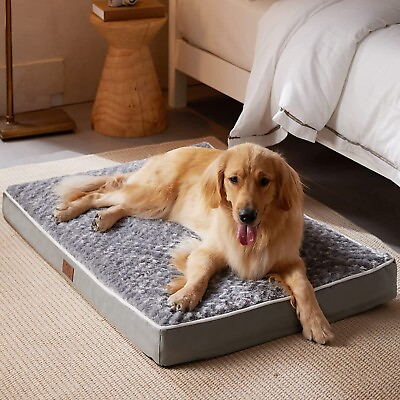 #ad Orthopedic X Large Dog Bed Chew Proof Dog Bed for Large 42 X 30 X 4 Inch Grey $51.99