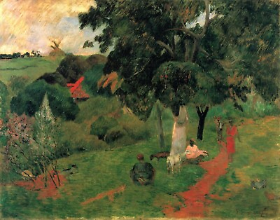#ad To and Fro by Paul Gauguin Giclee Fine Art Print Reproduction on Canvas $49.95