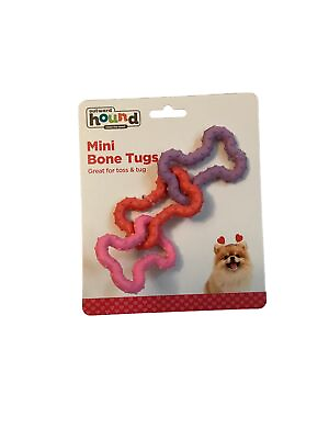 #ad Outward Hound Valentines Pink Purple Mini Bone Tugs Toss amp; Tug Dog Toy $12.99