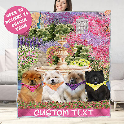 #ad Chow Chow Quilt Dog Bedding Personalized Bed Gift Many Designs NWT $54.99