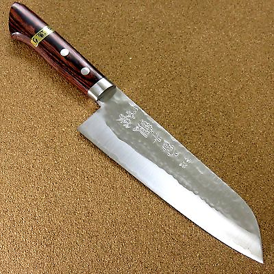 #ad Japanese Kitchen Santoku Knife 170mm 6.7 inch 3 Layers Hammered Bolster JAPAN $192.50