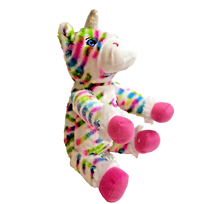#ad Rainbow Plush Unicorn Brooklyn Progressive Stuffed Animal Toy 2017 Pink Hooves $11.99