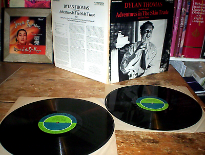 #ad DYLAN THOMAS reading ADVENTURES IN THE SKIN TRADE 1964 DOUBLE vinyl LP vg $39.95