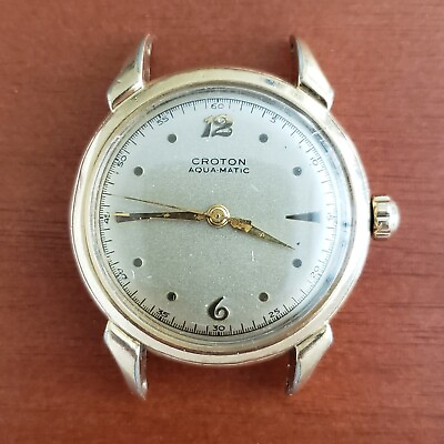 #ad 1950s Croton Aqua Matic Vintage Automatic Watch For Parts Repair $65.00