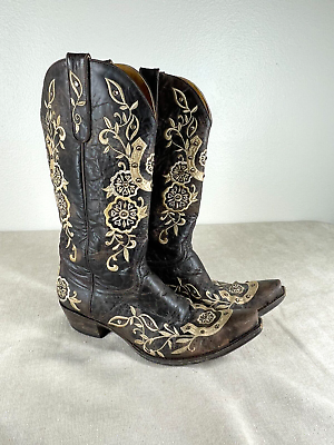 #ad Old Gringo Boots Womens 10B Lucky Chocolate Western Crystal Accents L515 4 $199.99